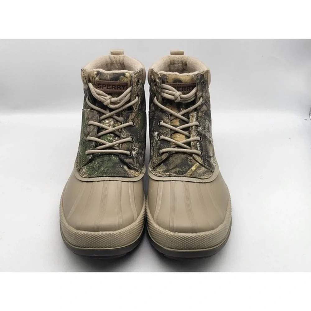 Sperry Cold Bay Chukka Duck Boots Realtree Camo‎ Waterproof Men's 10.5 Olive